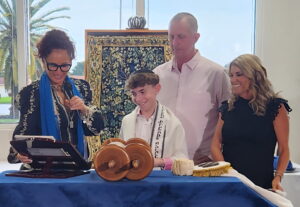 Tyler celebrates his Bar Mitzvah with his parents at The Neshamah Institute, a Jewish community serving Boynton Beach, Boca Raton, and Delray Beach, niboca.org