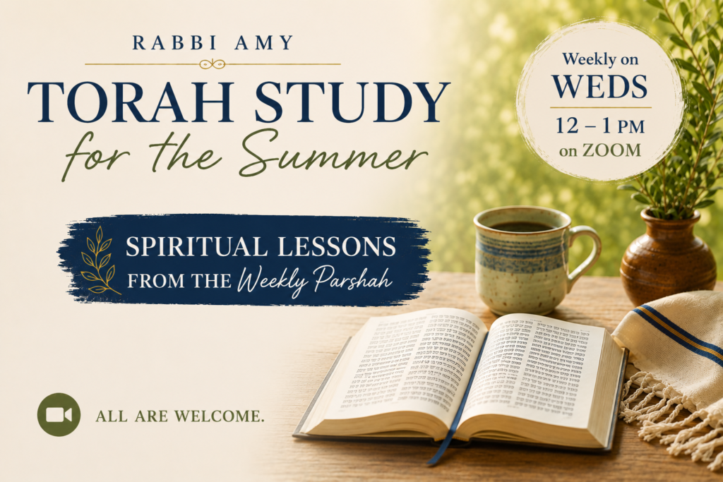 Rabbi Amy Rader leading online Torah study via Zoom at Neshamah Institute in South Florida