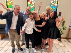 hree generations of a family celebrating a bar mitzvah together at Neshamah Institute