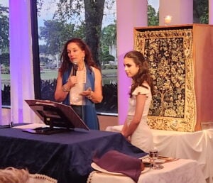 Rabbi Amy with bat mitzvah student Alexa at The Neshamah Institute Boca Raton, niboca.org